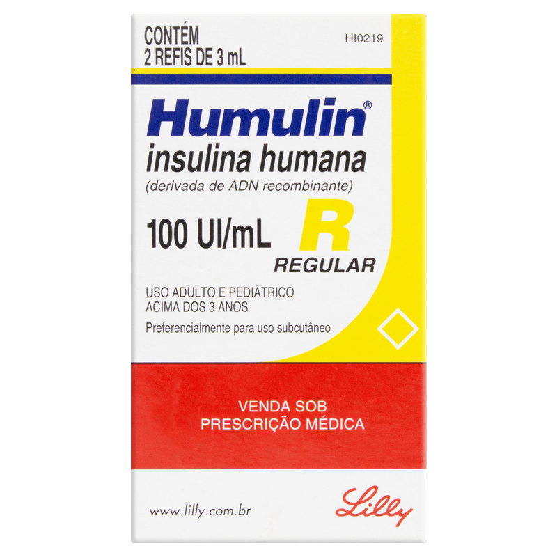 Insulina humana regular 100ui/ml - para o tratamento de diabetes. Imagem meramente ilustrativa por Reprodução