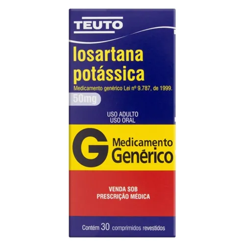 Losartana potássica 50mg - para tratamento de hipertensão. Imagem meramente ilustrativa por Reprodução