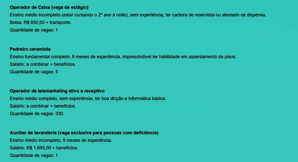 Veja vagas por Reprodução