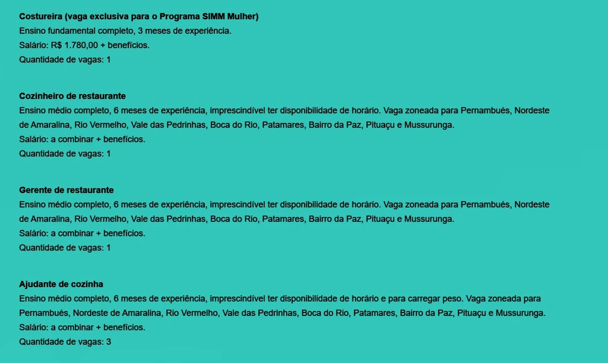 Veja vagas por Reprodução