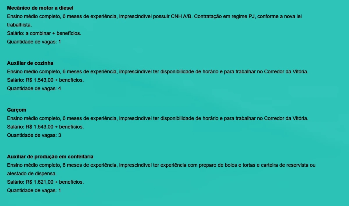 Veja vagas por Reprodução