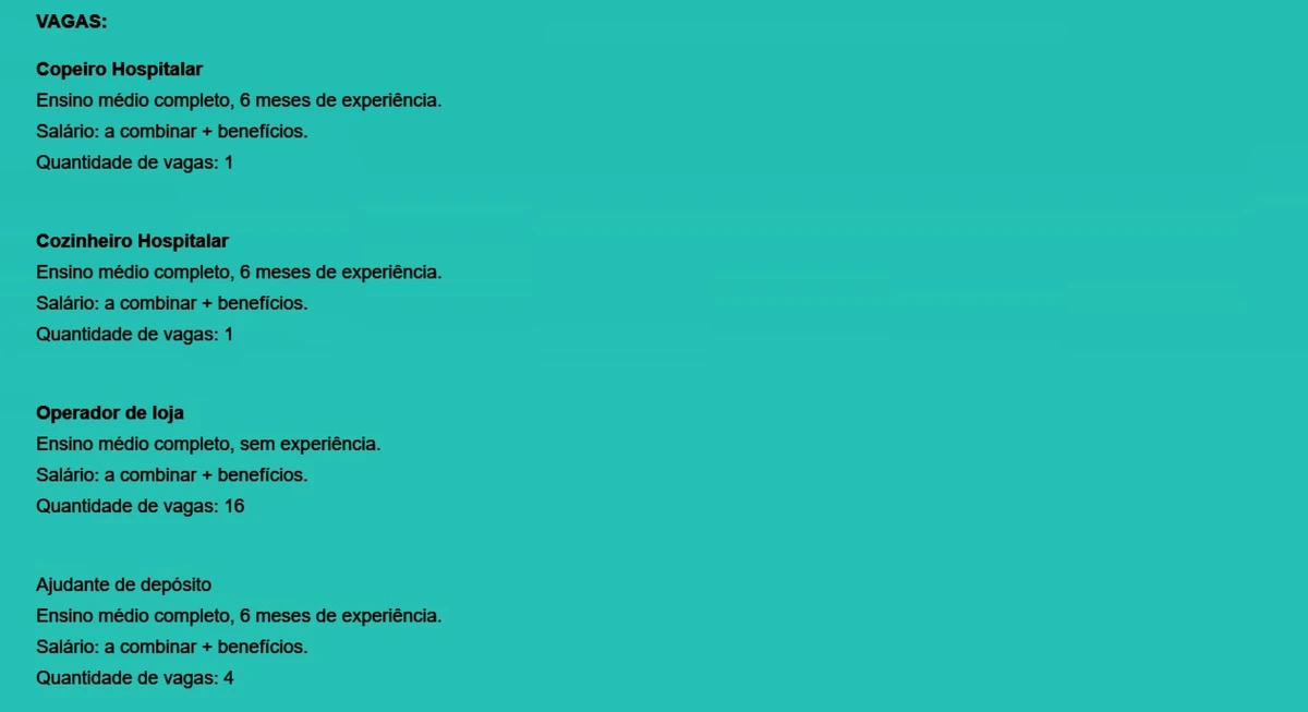 Veja vagas por Reprodução