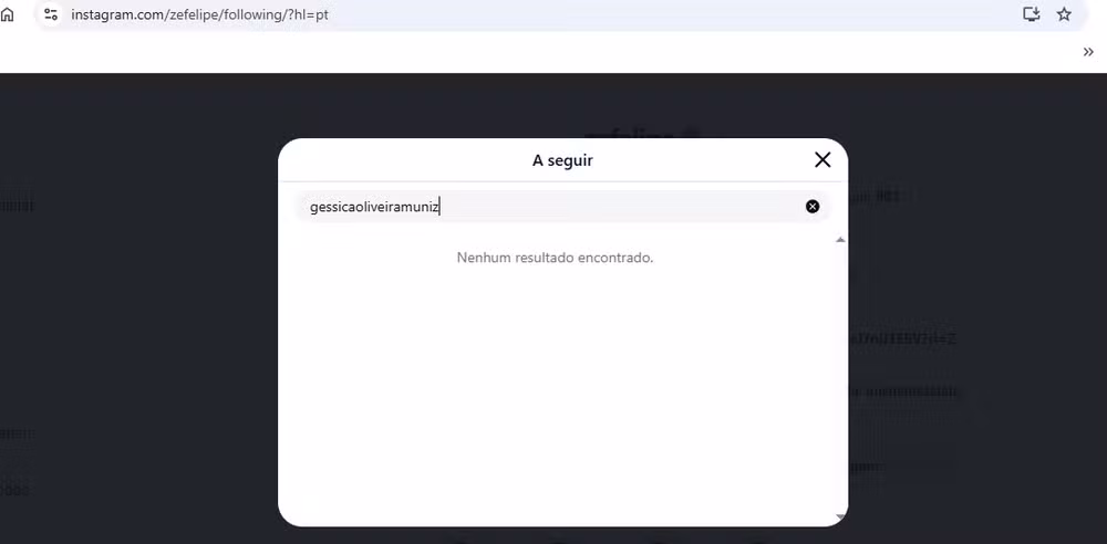 Zé Felipe para de seguir modelo a Gessica Muniz por Reprodução/Instagram