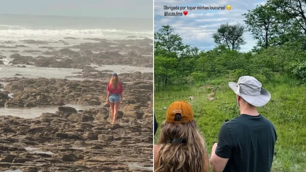 O motivo? A presença constante de Nina Forlin, publicitária que surgiu ao lado do músico em fotos compartilhadas durante um passeio pela África do Sul  por Reprodução/Redes Sociais 