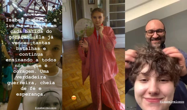 Pai de Isabel Veloso relembra fotos Pai de Isabel Veloso relembra fotos antigas de filha internada na UTIantigas de filha internada na UTI por Reprodução/Redes Sociais 