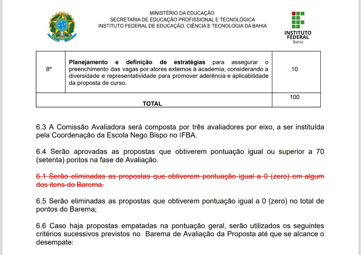 Retificação do Edital nº 41/2025 durante o andamento da seleção