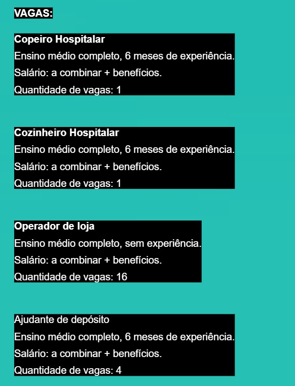 Simm oferece 428 vagas para esta terça-feira (6) por Captura de tela 