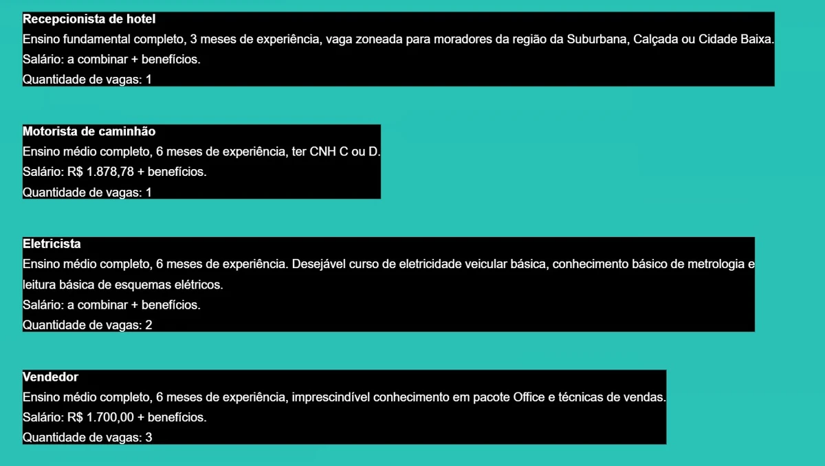 Simm oferece 428 vagas para esta terça-feira (6) por Captura de tela 