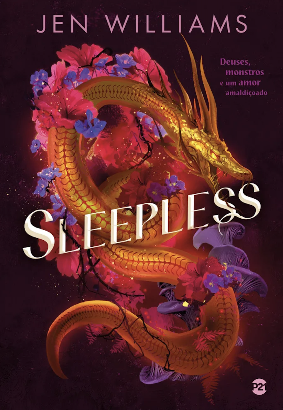 Sleepless, de Jen Williams (Plataforma 21). A pele de Elver é venenosa para humanos, e ela usa esse poder para mantê-los longe da selvagem e perigosa floresta que protege com a própria vida. Artair é um dos Insones: marcado pela maldição que faz seu corpo portador de outra consciência. Quando Artair dorme, quem desperta é Lucian ― tão perigoso quanto sedutor. A missão de Artair é roubar um artefato escondido sob a guarda de Elver. Lucian, porém, tem seus próprios planos… e uma obsessão por Elver que arde mais que veneno. Lançado em 5 de janeiro.  por Reprodução