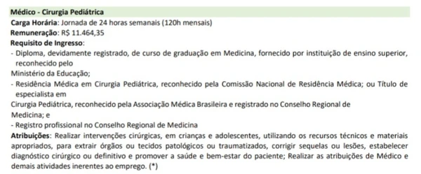 Vagas para concurso da Ebserh por Reprodução