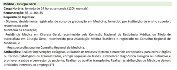 Vagas para concurso da Ebserh por Reprodução