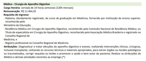 Vagas para concurso da Ebserh por Reprodução