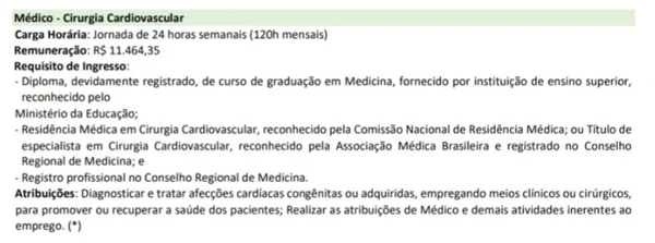 Vagas para concurso da Ebserh por Reprodução