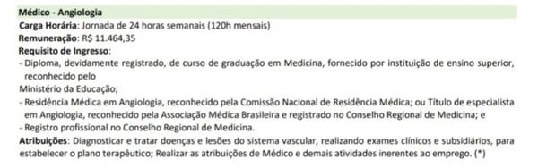 Vagas para concurso da Ebserh por Reprodução