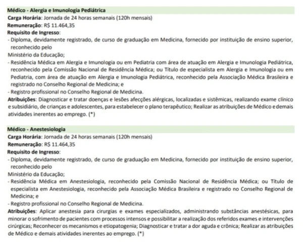 Vagas para concurso da Ebserh por Reprodução