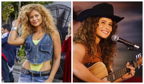 Mudança de visual para interpretar Agrado Garcia em 'Coração Acelerado' por Reprodução/Instagram e Globo/Manoella Mello