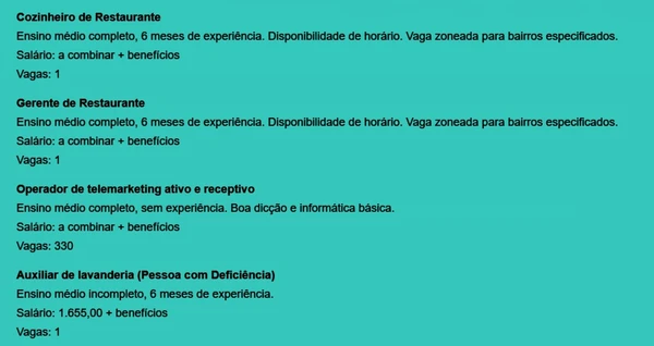 Vagas do SIMM por Reprodução