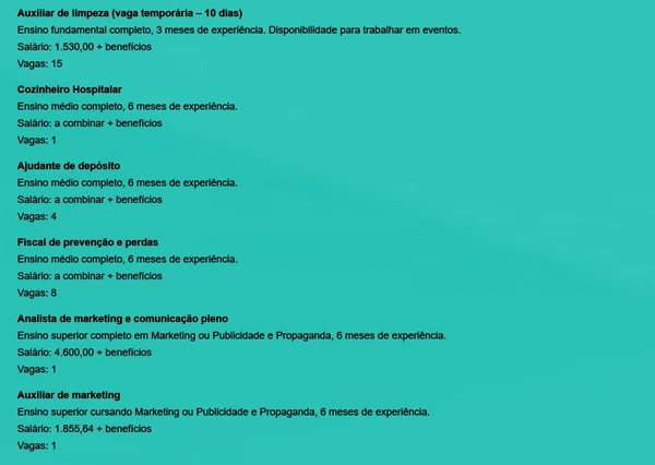 Vagas do SIMM por Reprodução