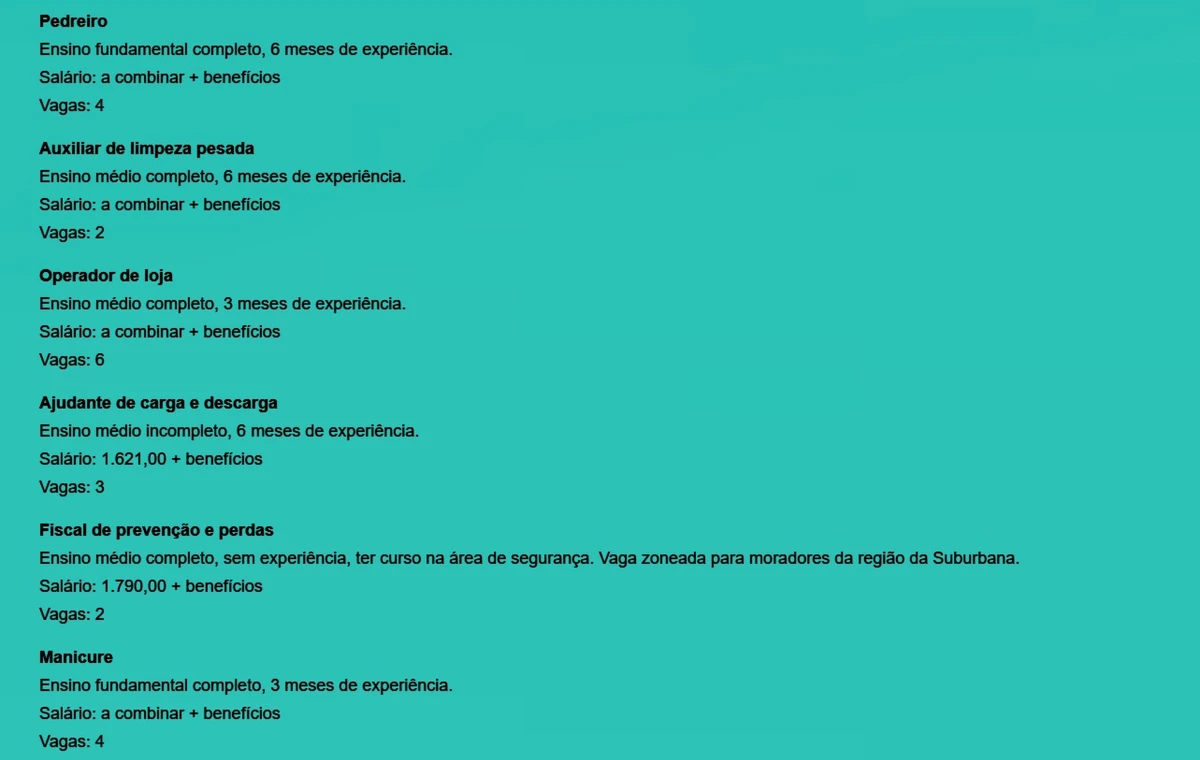Vagas do SIMM por Reprodução