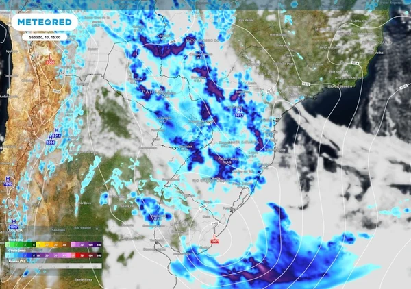 Ciclogênese causará intenso fluxo de umidade sobre o centro-sul do Brasil a partir de sexta, 9 por Meteored