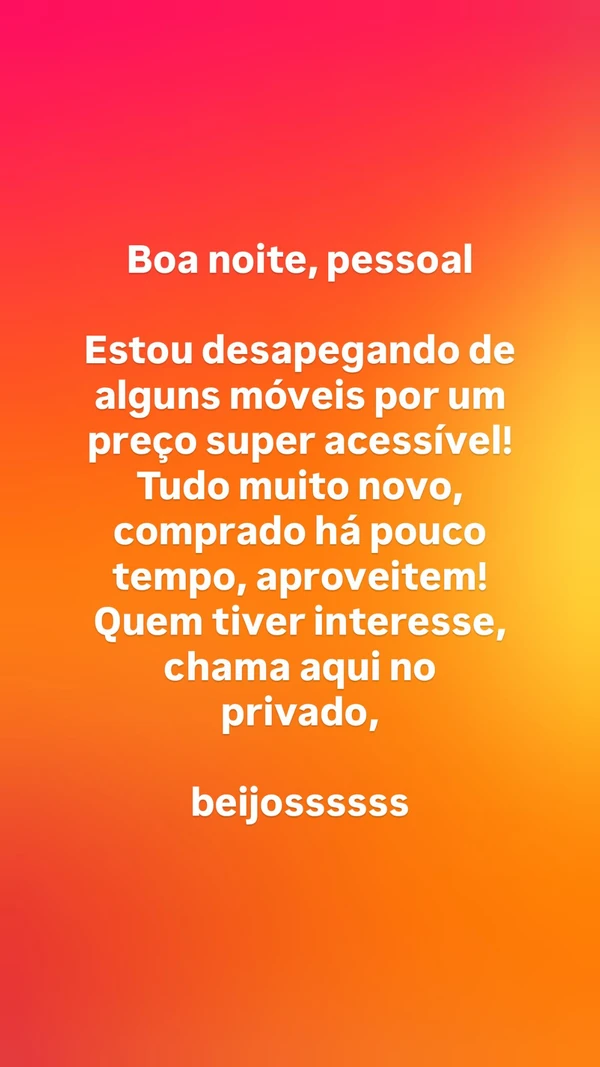 'Desapego' feito pelo perfil do BBB por Reprodução
