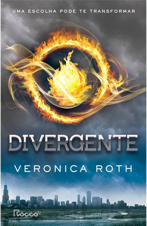 Divergente, de Veronica Roth (Rocco). Nesta versão futurista da cidade de Chicago, a sociedade se divide em cinco facções dedicadas ao cultivo de uma virtude – a Abnegação, a Amizade, a Audácia, a Franqueza e a Erudição. Aos dezesseis anos, numa grande cerimônia de iniciação, os jovens são submetidos a um teste de aptidão e devem escolher a que grupo querem se unir para passar o resto de suas vidas. Para Beatrice, a difícil decisão é entre ficar com sua família ou ser quem ela realmente é – não pode ter os dois.  por Reprodução