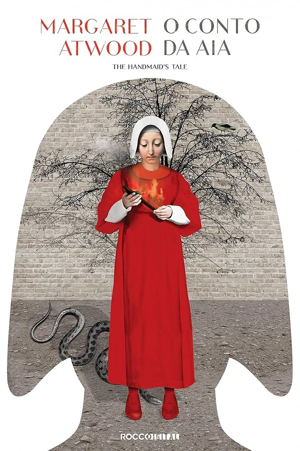 O conto da aia, de Margaret Atwood (Rocco). As mulheres de Gilead não têm direitos. Elas são divididas em categorias, cada qual com uma função muito específica no Estado. A Offred coube a categoria de aia, o que significa pertencer ao governo e existir unicamente para procriar, depois que uma catástrofe nuclear tornou estéril um grande número de pessoas. por Reprodução