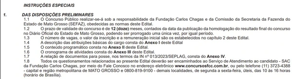 Salário de R$ 32,9 mil: inscrições para concurso da Sefaz terminam em breve por Captura de tela