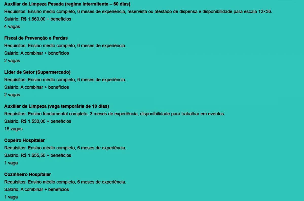 Vagas do SIMM por Reprodução