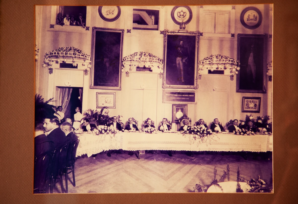 Jantar oferecido ao presidente Washington Luiz por Sora Maia/CORREIO