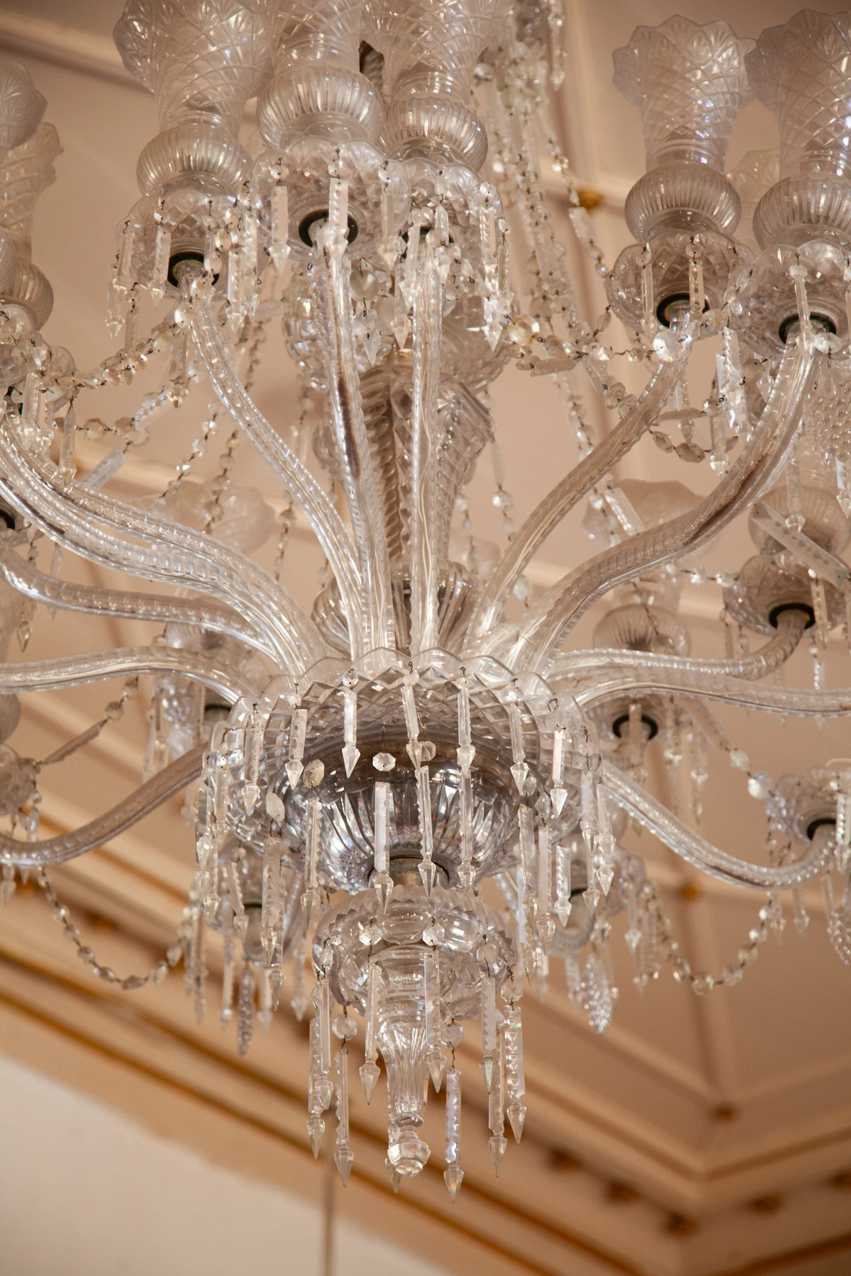 Lustre de cristal que fica no centro do salão nobre foi produzido pela Fratelli Vitta  por Sora Maia/CORREIO