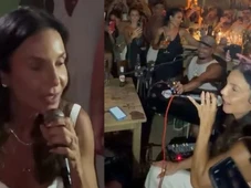 Imagem - Ivete Sangalo aparece de surpresa e canta em roda de samba em Trancoso; VÍDEOS