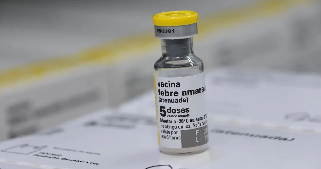 Vacina Febre Amarela:  Desde abril de 2017, o Brasil adota o esquema vacinal de apenas uma dose durante toda a vida, medida que está de acordo com as recomendações da Organização Mundial de Saúde (OMS). por Reprodução