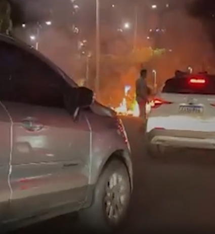 Protesto de moradores contra ação da PM na Federação, onde idoso foi morto por Reprodução