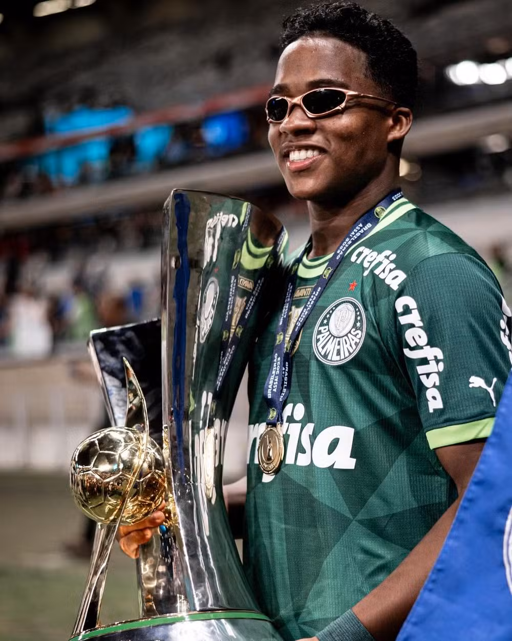 Endrick foi revelado pelo Palmeiras por Divulgação