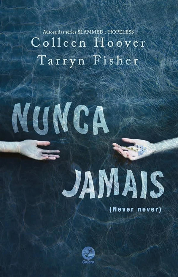 Nunca Jamais, de Colleen Hoover e Tarryn Fisher (Galera). Durante toda sua vida, Charlize Wynwood e Silas Nash foram melhores amigos. Aos catorze anos, se apaixonaram. Mas, da noite para o dia, se tornaram completos estranhos. O primeiro beijo, a primeira briga, o momento em que começaram a namorar... Todas as recordações que tinham um do outro parecem ter sido apagadas, desapareceram por completo. E nenhum dos dois tem ideia de como isso aconteceu ou em quem podem confiar. Livro em parceria com  Tarryn Fisher, autora de Stalker. por Reprodução