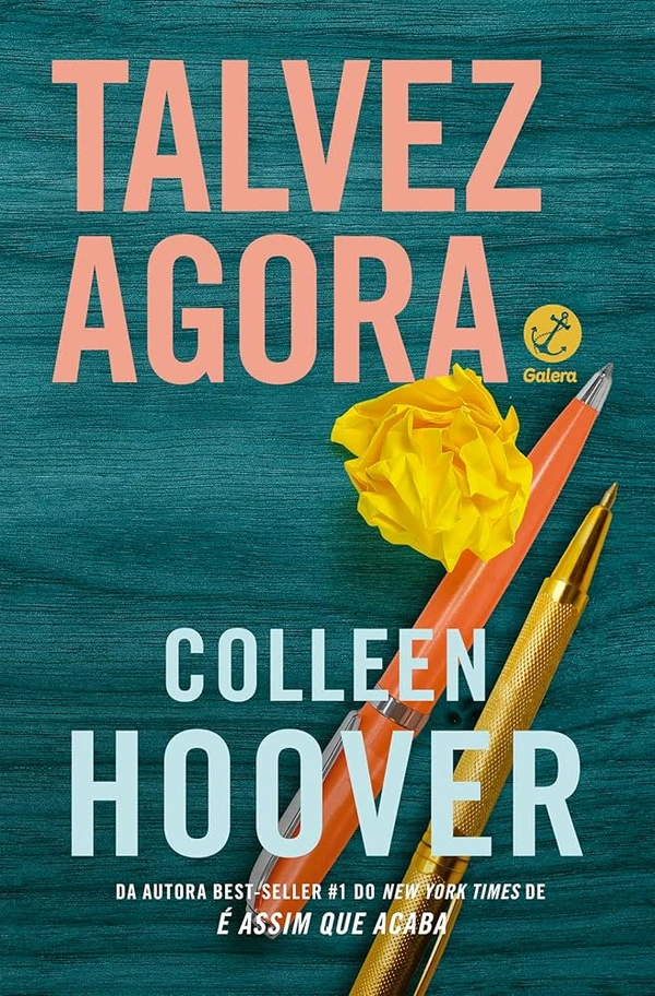 Talvez agora, de Colleen Hoover (Galera). Segundo livro da série iniciada com Talvez um dia, mostra Sydney e Ridge após finalmente ficarem juntos. Mas a relação é testada pela forte amizade de Ridge com Maggie, que, lutando contra a doença, decide viver intensamente por Reprodução