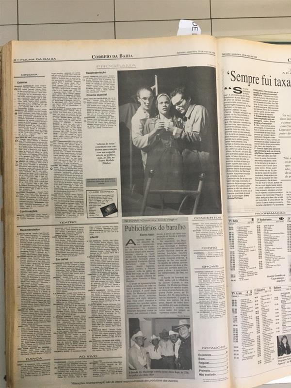 No início da carreira, Wagner já era notícias nas páginas do CORREIO por Reprodução