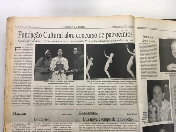 No início da carreira, Wagner já era notícias nas páginas do CORREIO por Reprodução