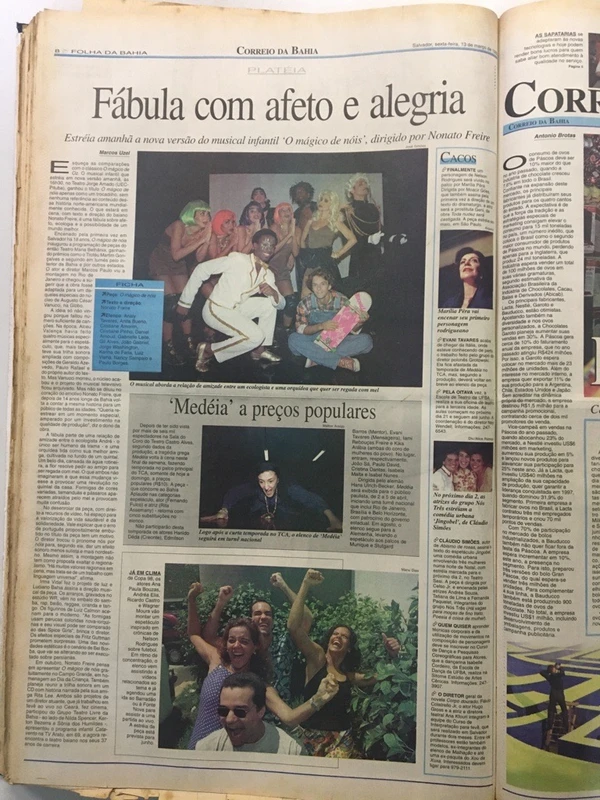 No início da carreira, Wagner já era notícias nas páginas do CORREIO por Reprodução