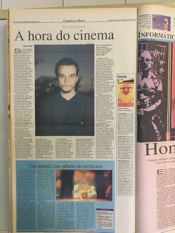 No início da carreira, Wagner já era notícias nas páginas do CORREIO por Reprodução