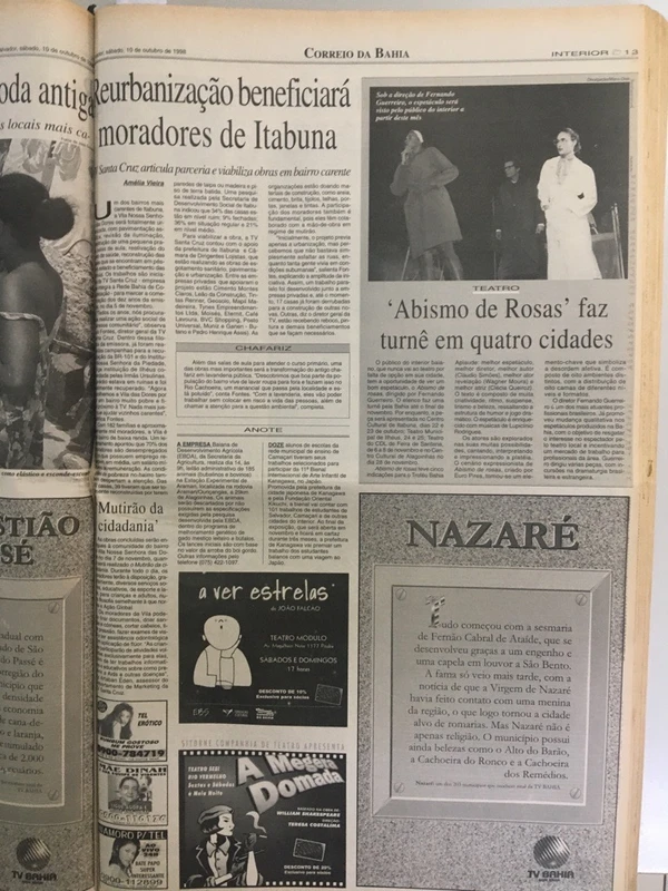 No início da carreira, Wagner já era notícias nas páginas do CORREIO por Reprodução