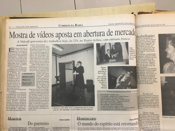 No início da carreira, Wagner já era notícias nas páginas do CORREIO por Reprodução