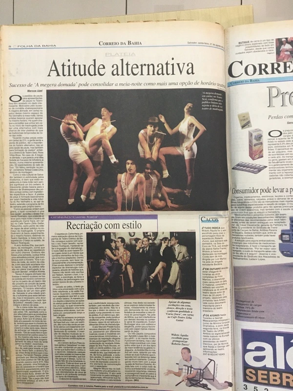 No início da carreira, Wagner já era notícias nas páginas do CORREIO por Reprodução