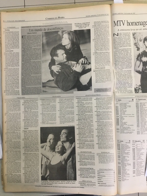 No início da carreira, Wagner já era notícias nas páginas do CORREIO por Reprodução