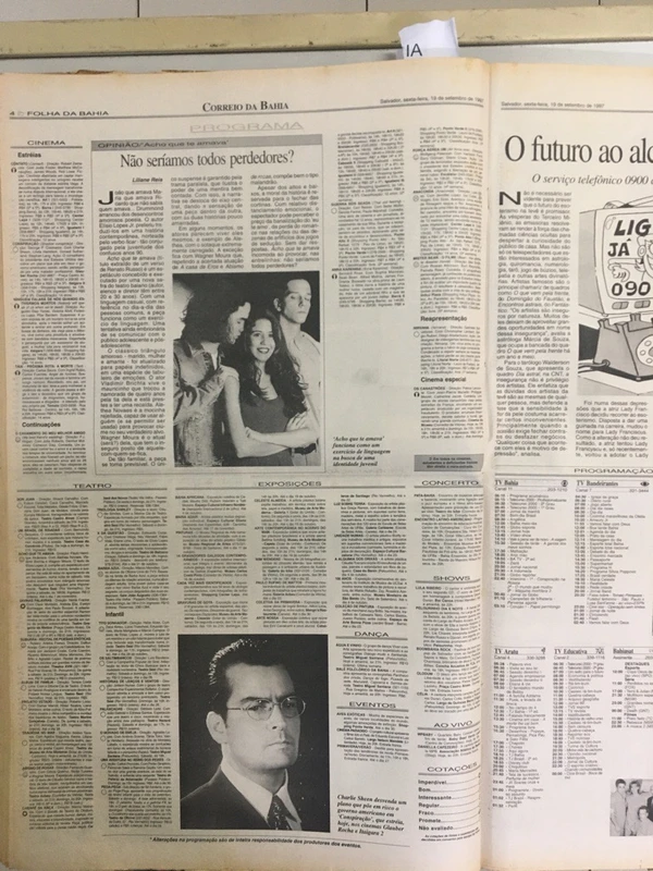 No início da carreira, Wagner já era notícias nas páginas do CORREIO por Reprodução