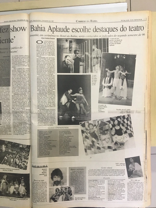 No início da carreira, Wagner já era notícias nas páginas do CORREIO por Reprodução