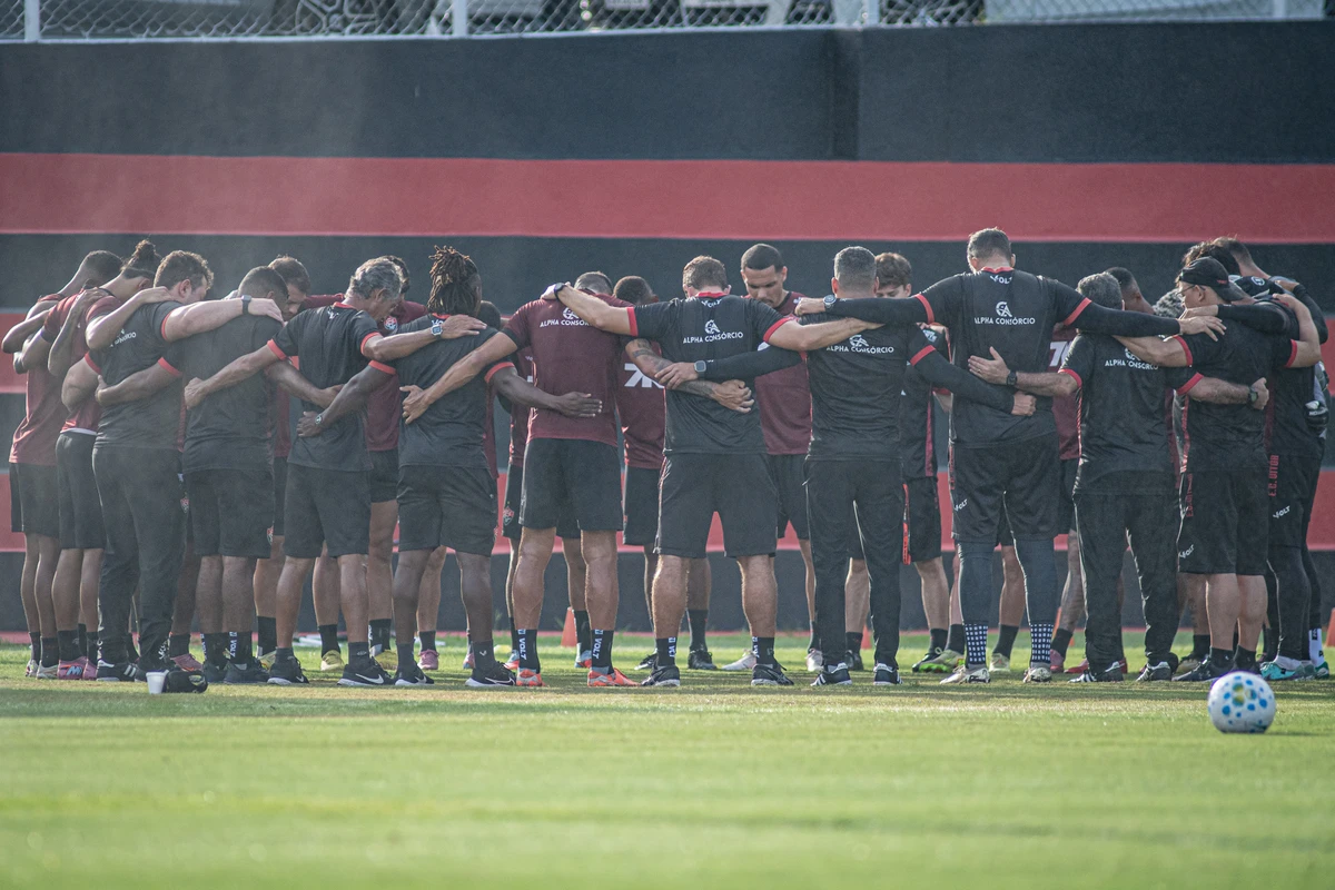 Elenco do Vitória realizando pré-temporada na Toca  por Victor Ferreira/EC Vitória