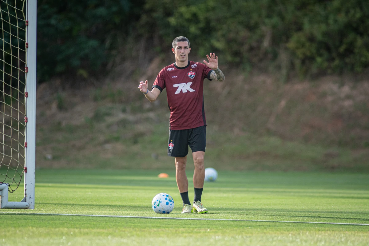 Elenco do Vitória realizando pré-temporada na Toca  por Victor Ferreira/EC Vitória