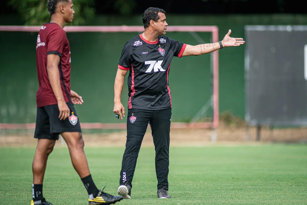 Elenco do Vitória realizando pré-temporada na Toca  por Victor Ferreira/EC Vitória